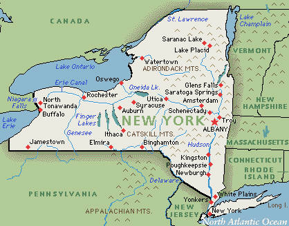   on The Map Of New York  As You Can See  It Has A Coastline